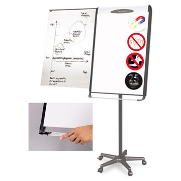 MasterVision® Platinum Mobile Easel, White, 29 X 41, Black Frame freeshipping - TVN Wholesale